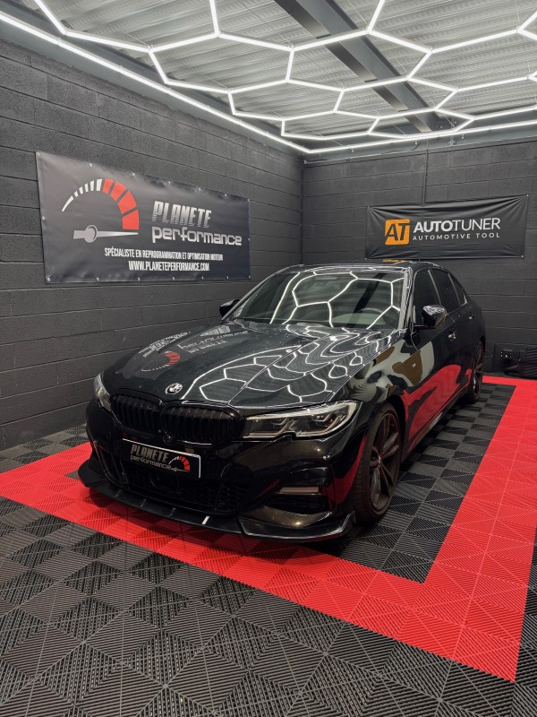 Préparation Stage 1 – BMW 330i G20 Reprogrammation moteur + Downpipe + Suppression intermédiaire sur mesure à Chalon-sur-Saône 