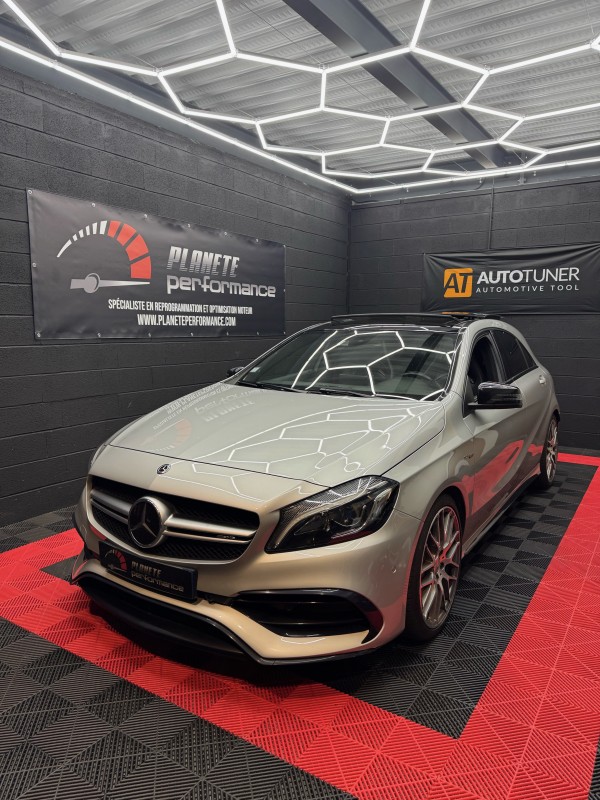 Reprogrammation Mercedes A45 AMG W176 à Chalon-sur-Saône – Stage 1 sur mesure